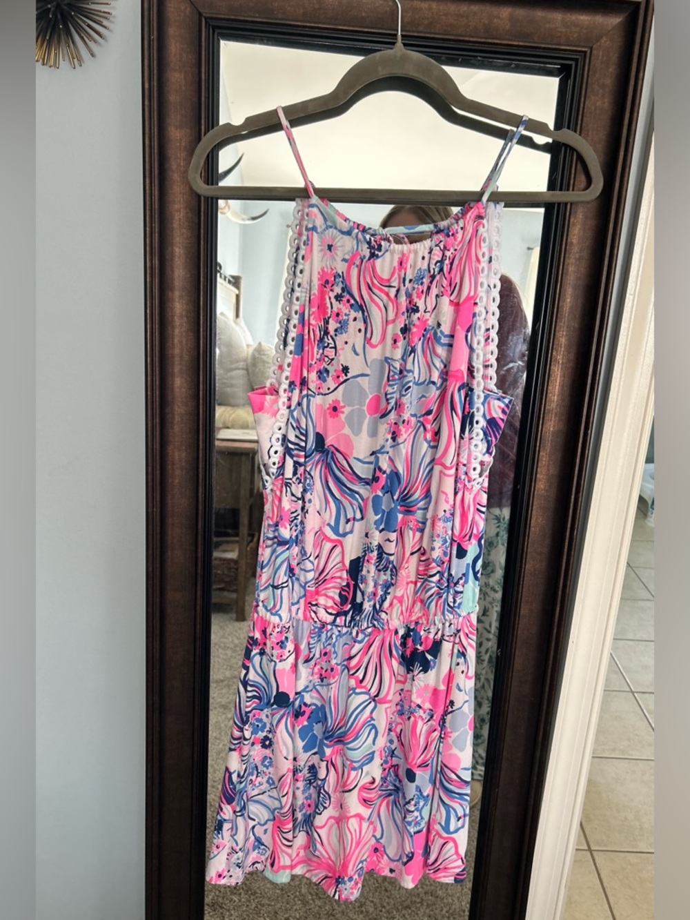 Lilly Pulitzer Pink and Blue Floral Romper